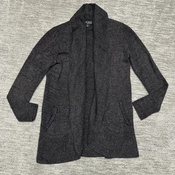 Barefoot Dreams Sweaters - Barefoot Dreams Cardigan Womens Medium Gray CozyChic Lite Open Front Pockets